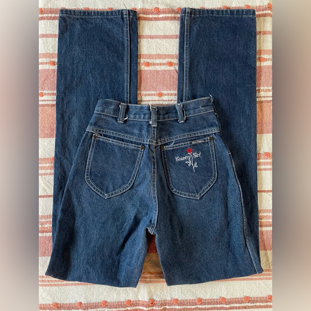 Vintage Kenny Rogers jeans by Karman Dark Wash, Western Style size 7